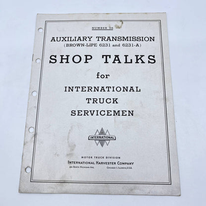 1940s Shop Talks International Truck Servicemen #38 Auxiliary Transmission TF8