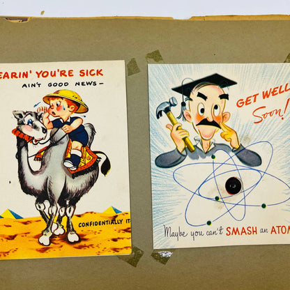 1953 Scrapbook of Get Well Cards Doris H Sweger Harrisburg PA BA1