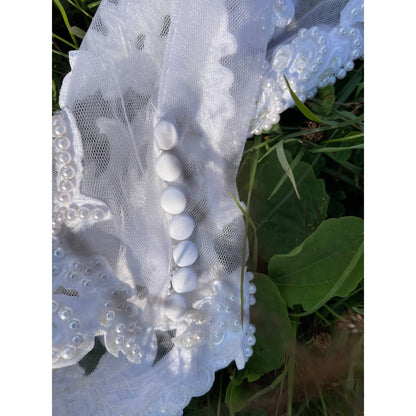 Vintage Forever Yours David’s Bridal Wedding Dress with Long Train