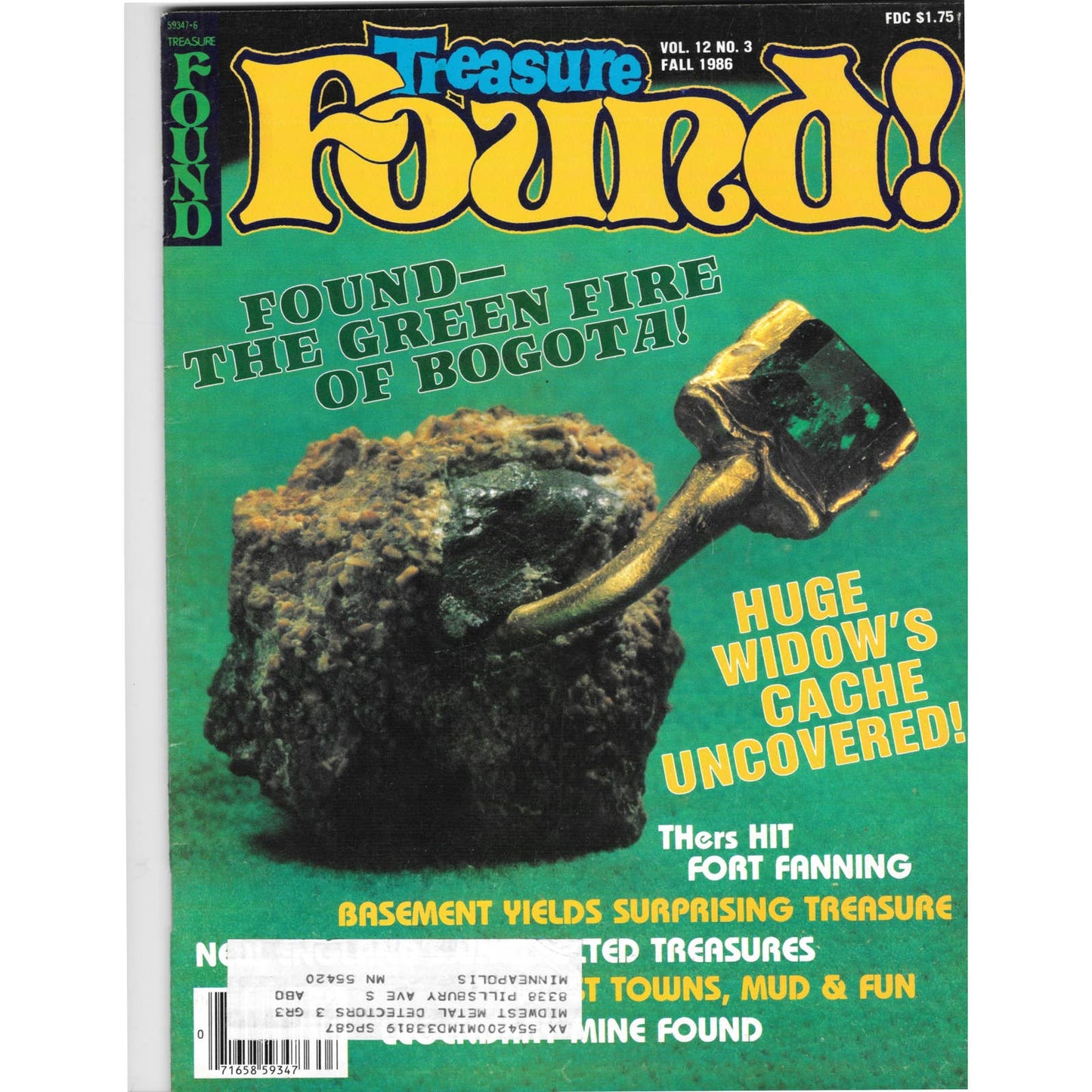 Treasure Found! Magazine 1986 Fall Metal Detecting Gold Diamonds M2