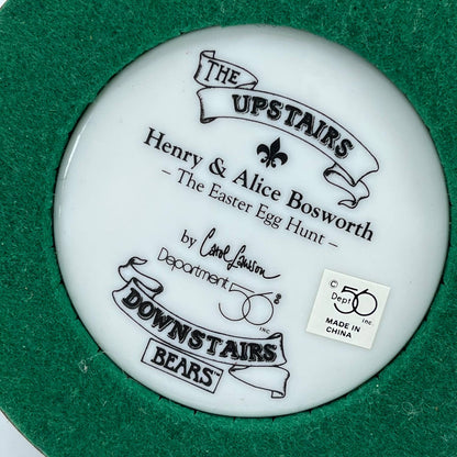 DEPT 56 UPSTAIRS DOWNSTAIRS BEARS Henry & Alice Bosworth The Easter Egg Hunt TB4