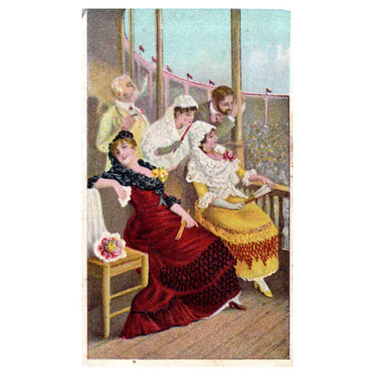 En Los Toros Chocolate Juncosa Barcelona - 1880s Victorian Trade Card TJ8-3