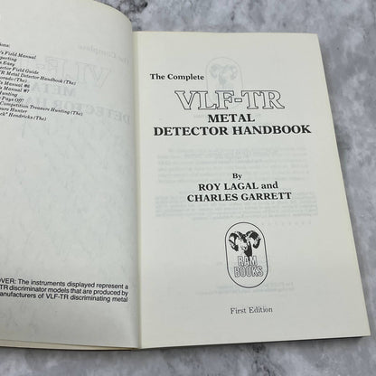 The Complete VLF-TR Metal Detector Handbook 1st Ed Signed by Charles Garrett TJ6