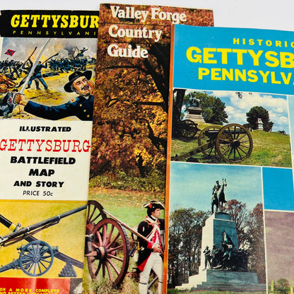 1950s-70s Lot of 5 Gettysburg PA Civil War Brochures & Maps SC1