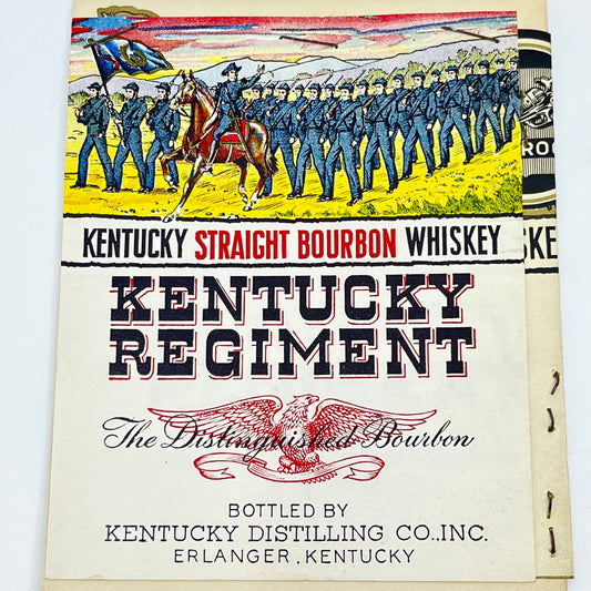 Kentucky Regiment Whiskey Label Set of 2 Kentucky Distilling Co. Erlanger KY