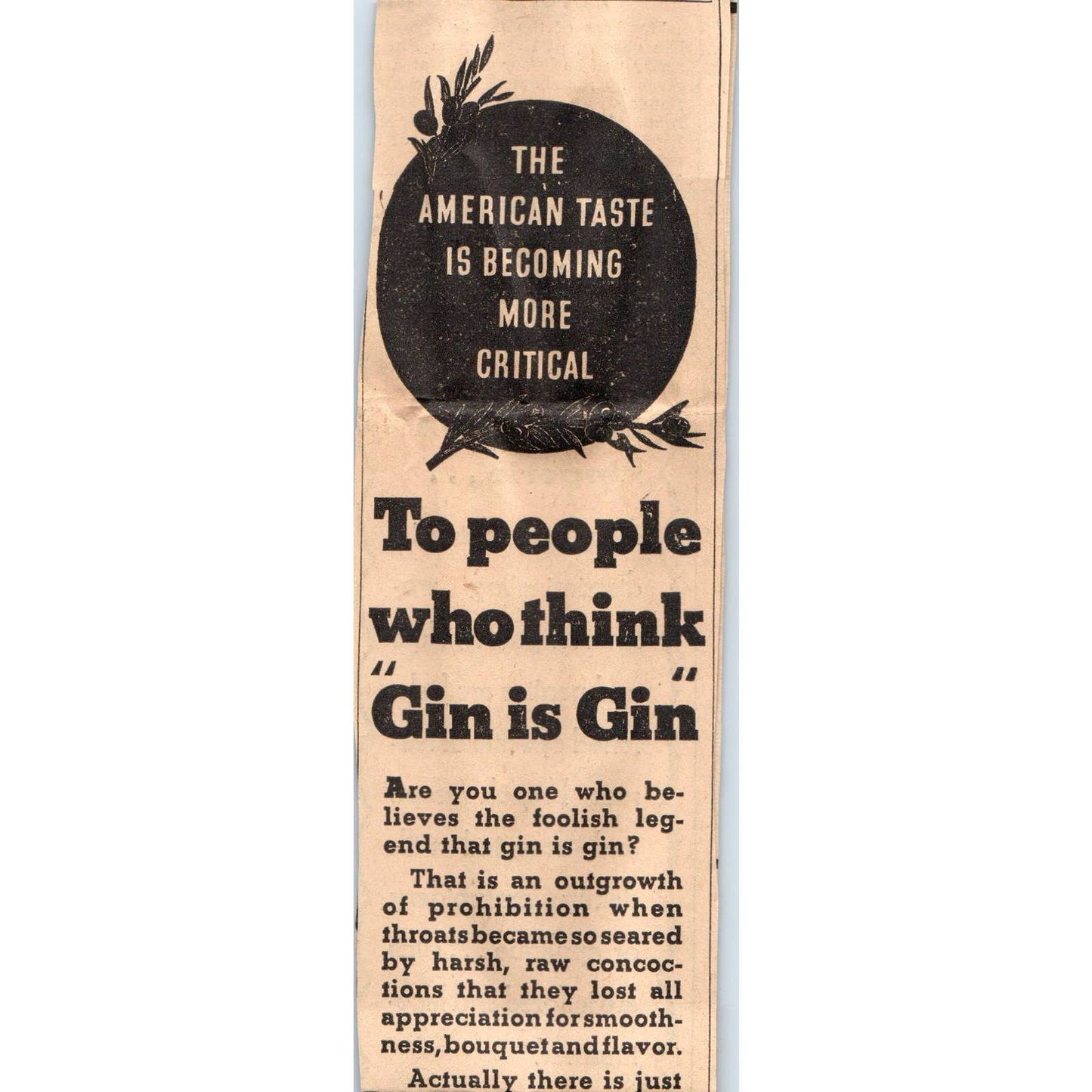 1935 Minneapolis Journal Newspaper Ad Gordon's Gin FL5-4-2