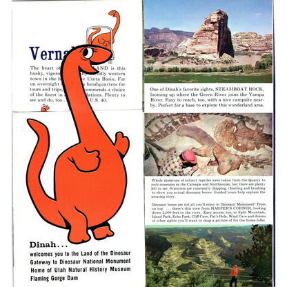 1960s Dinosaur Land Vernal Utah Fold Out Travel Brochure TH2-SF2