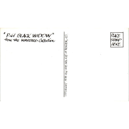 Vintage Postcard P-61 Black Widow Fighter Plane From the Warbird Collection EA3