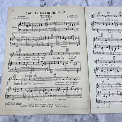 Love Letters in the Sand Sheet Music Connie Boswell Irving Berlin 1931 V39-2