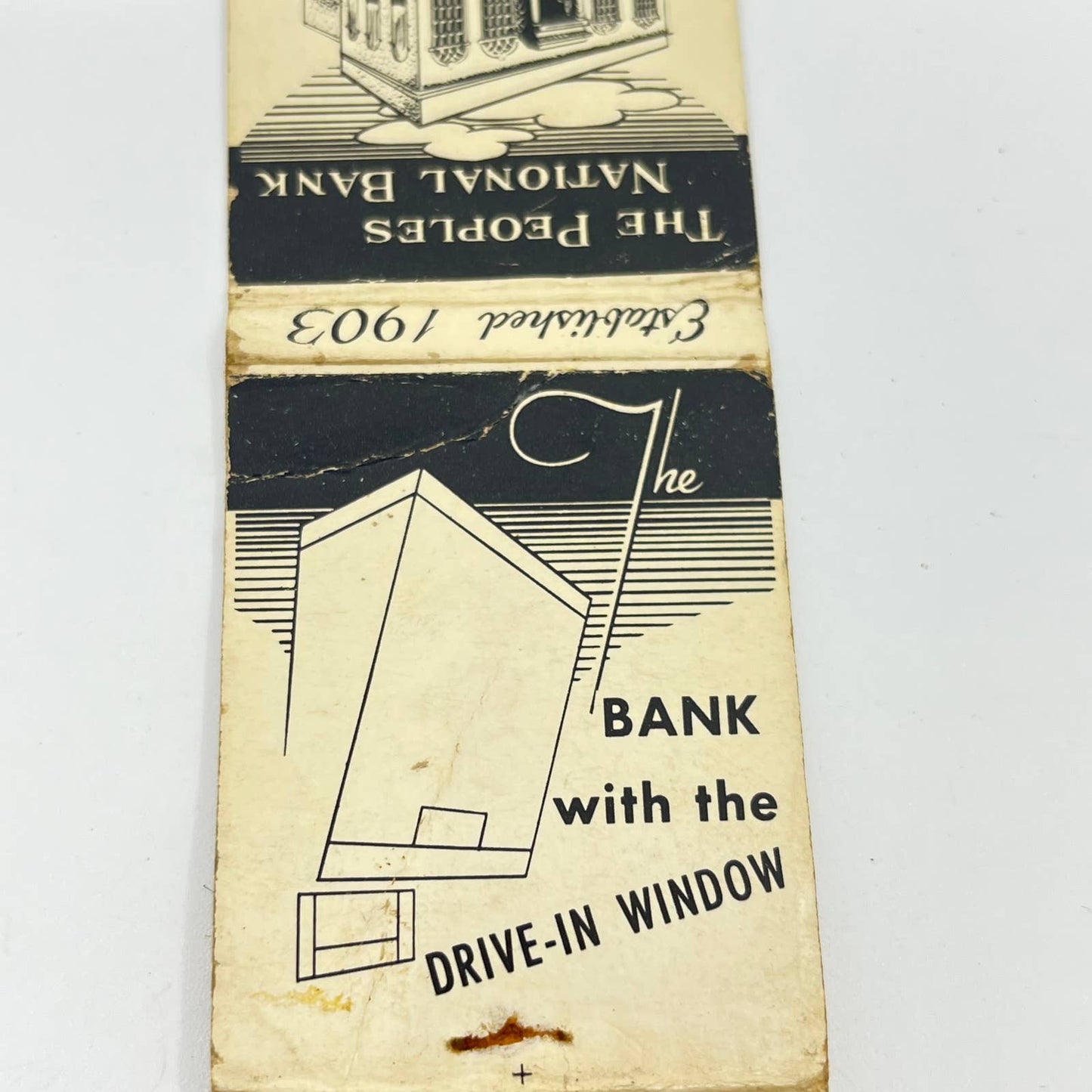 1950s Matchbook The Peoples National Bank Drive-In Window Shippensburg PA SC6