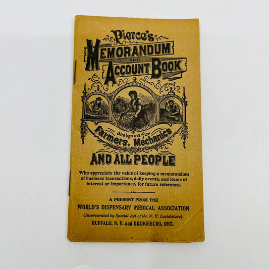 1927-28 Pierce’s Memorandum & Account Book Quack Medicine Promo Buffalo NY TD6