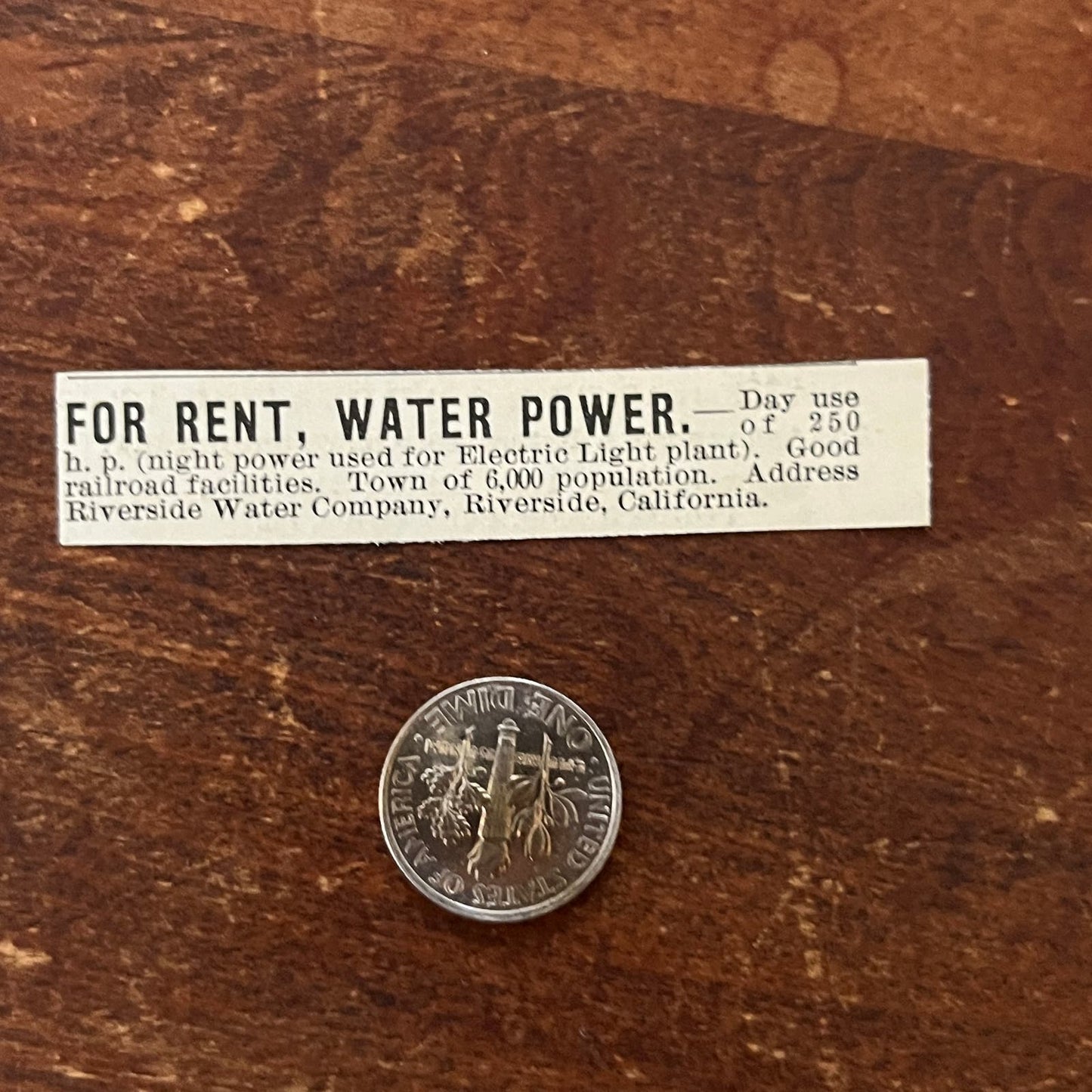 Riverside Water Power Co Riverside California Original Advertisement AD8-P28