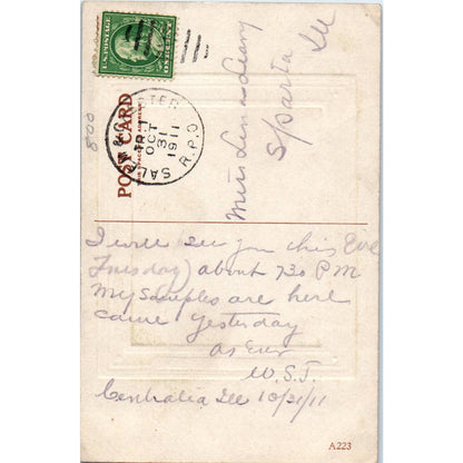 The Old, Old Story Easel Painting 1911 Original Postcard TJ9-P2