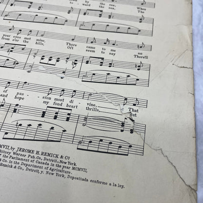 1907 If All The World Were Mine Sheet Music Charles Shackford V41-2