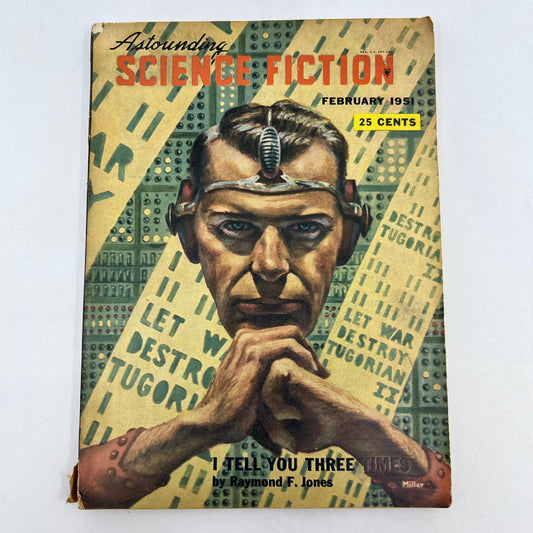Astounding Science Fiction FL Wallace Raymond Jones Kris Neville Feb 1951 TH9