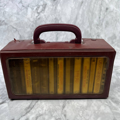 Vintage Cassette Tape Case Full of Classic Country Music Cassettes TJ4