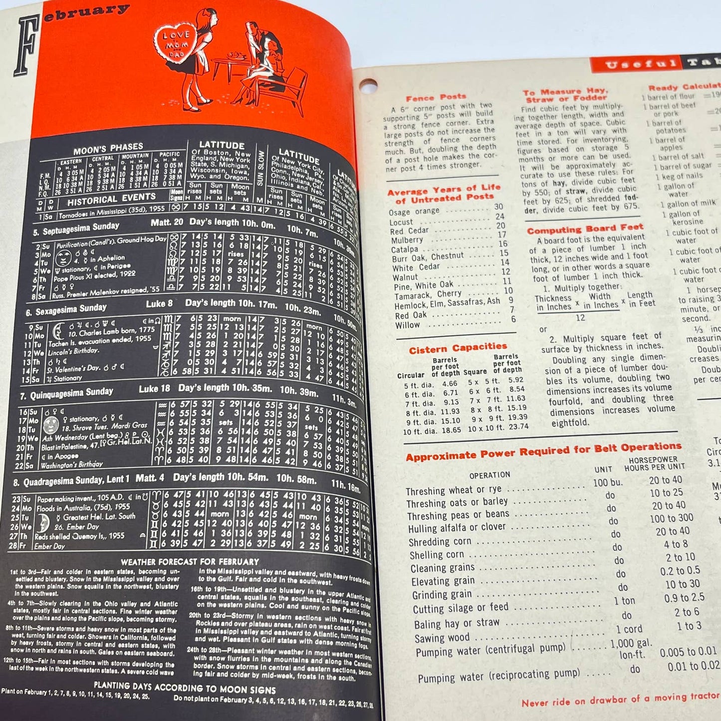 1958 Standard Oil Farm Almanac TE8