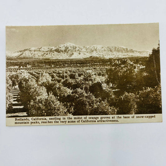 1915 Postcard Redlands California Mountains Panama Pacific Exposition PA8