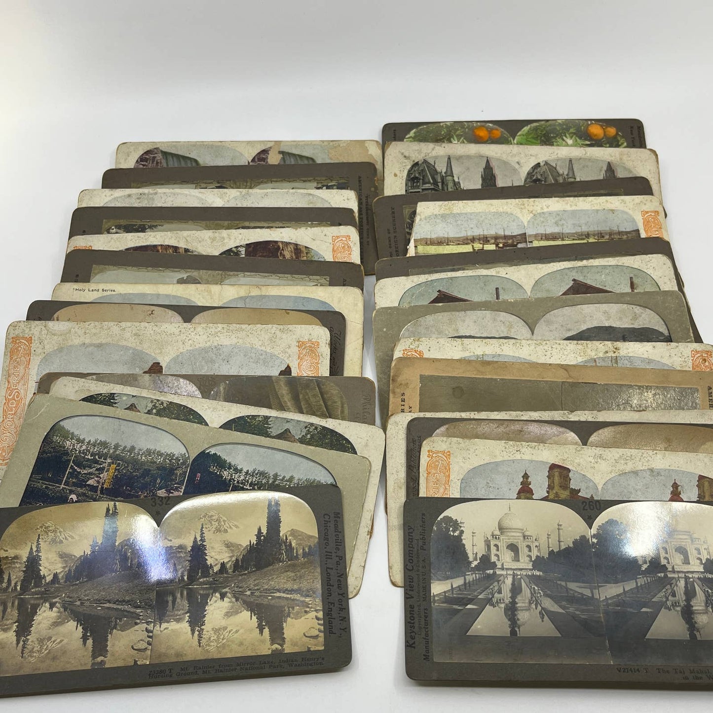 c1900 Lot of 26 Stereo View Cards Featuring VICTORIAN People and Places TA9