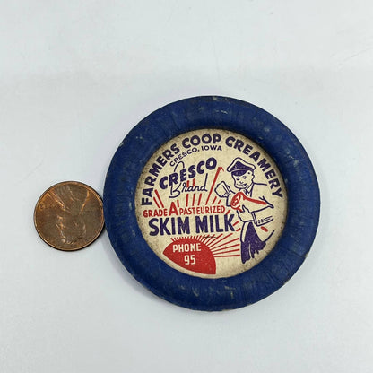 Vintage Milk Bottle Cap Farmers Co-Op Creamery Cresco IA SD4