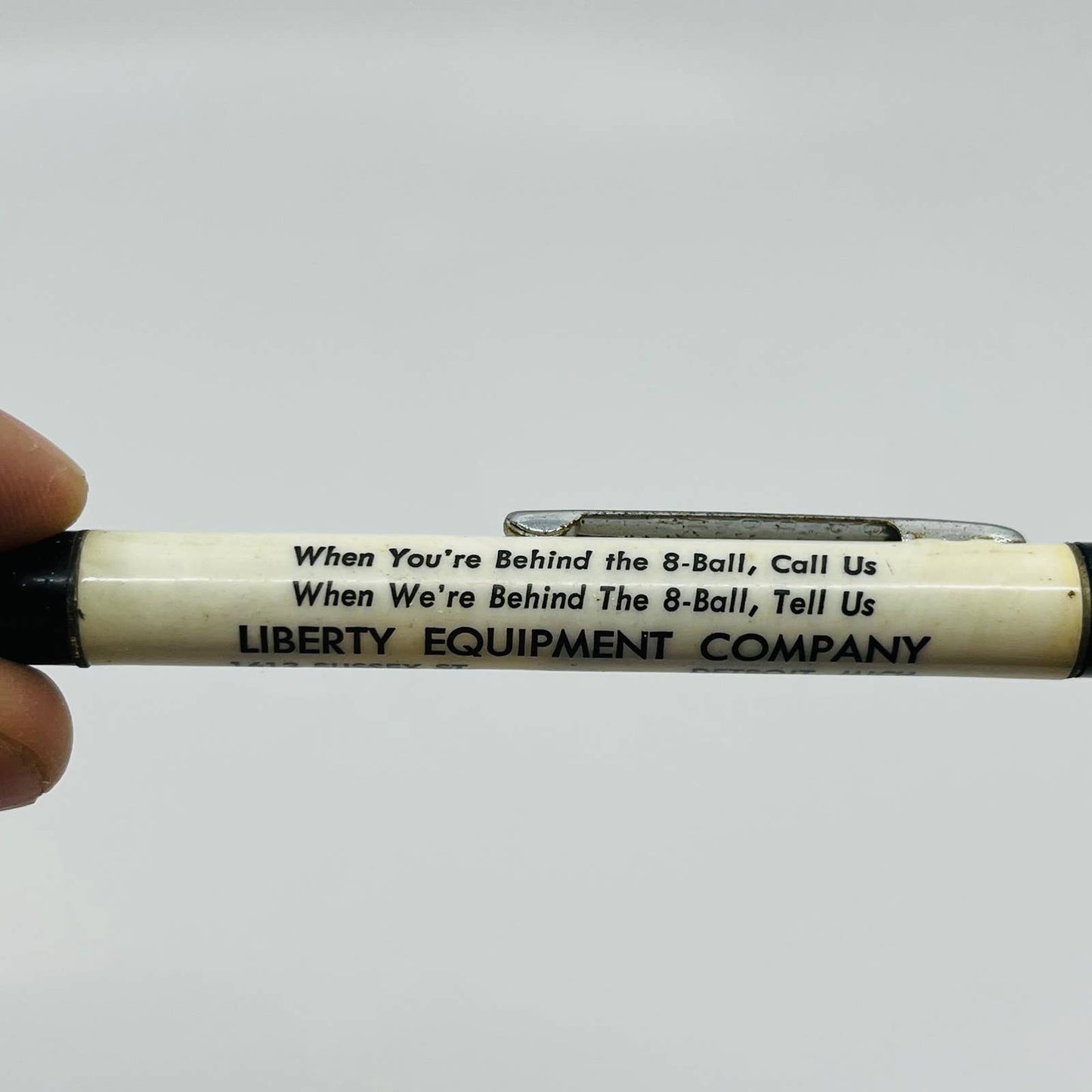 VTG Mechanical Pencil Magic 8 Ball Liberty Equipment Co. Detroit Michigan SB3