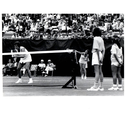 1970s Original Press Photo Women's Tennis Doubles Match 8x10" AD2