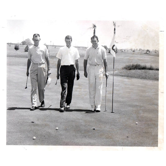 1958 Press Photo Golf Hanna, VanLinge, Brodie Belmont CC Amateurs 7x9" AD2