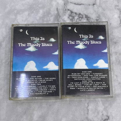 THIS IS THE MOODY BLUES Cassette Tape Compilation DOUBLE ALBUM Rock Psych TB6