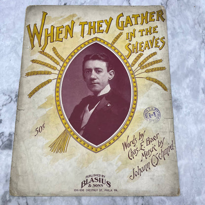 1905 Sheet Music "When they gather in the Sheaves" Chas Baer Johann Schmid TH1