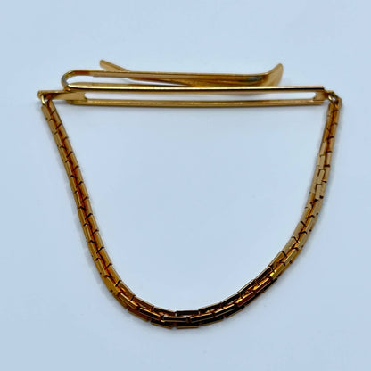 VTG Kreisler Craft Gold Tone Chain Tie Bar Tie Clip Tie Pin SC3