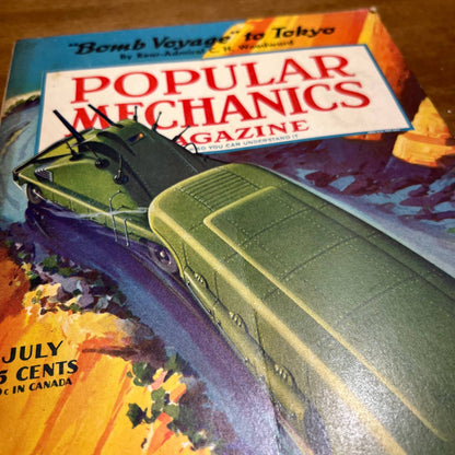 July 1942 Popular Mechanics WWII Bomb Voyage to Tokyo Admiral Woodward TH8
