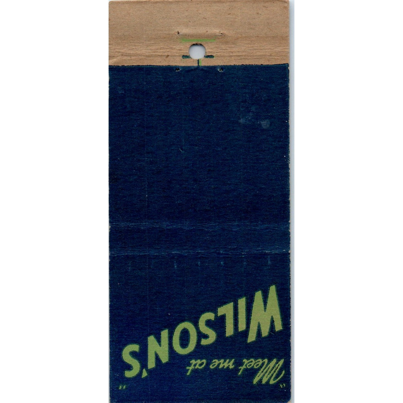 Wilson's Cafe 371 West 23rd St New York City Advertising Matchbook Cover MM9-7