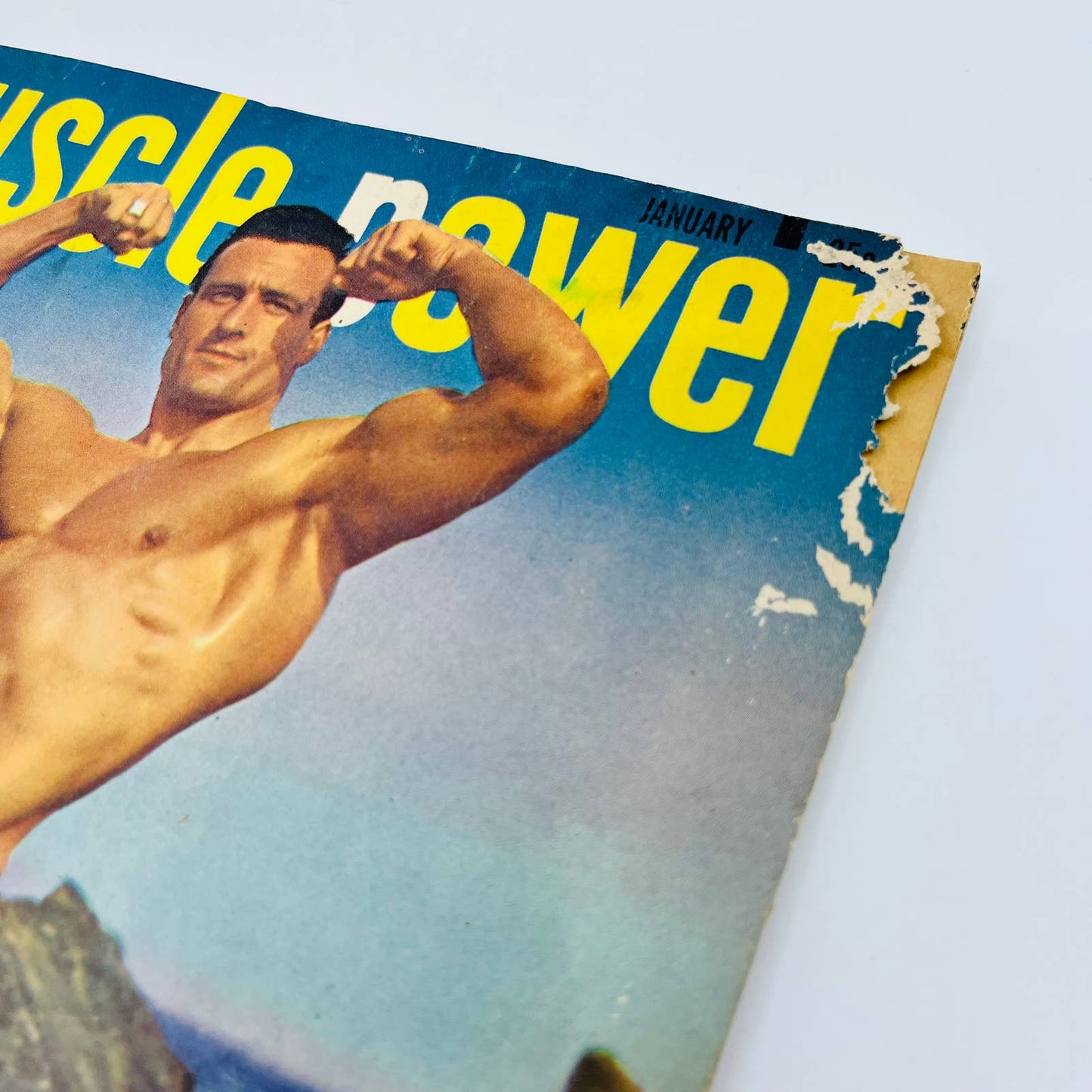 MUSCLE POWER January 1950 Body Building Magazine Clarence Ross BA2