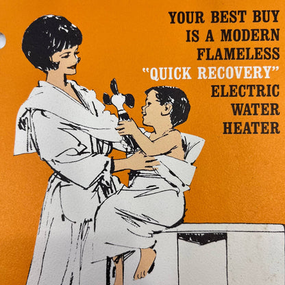 1960s Flameless Quick Recovery Electric Water Heater Booklet Brochure TH8