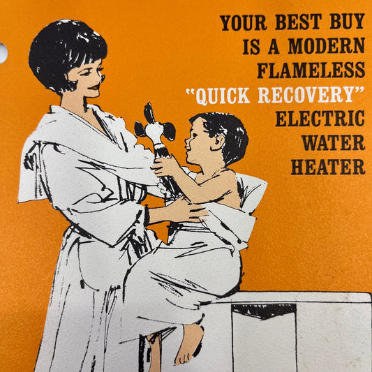1960s Flameless Quick Recovery Electric Water Heater Booklet Brochure V39-1