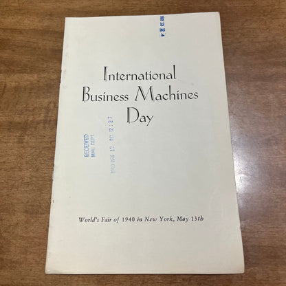 1940 New York World’s Fair International Business Machines Day Program A6
