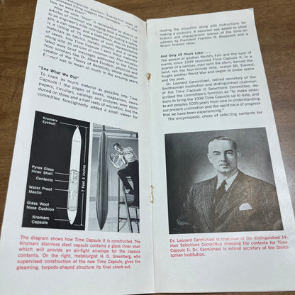 1965 New York World’s Fair The Westinghouse Time Capsules Brochure L2-3