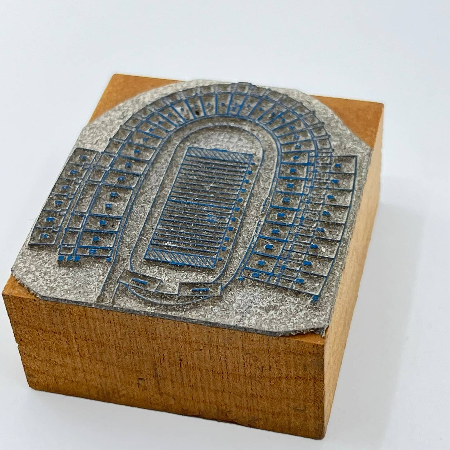 1930s Football Stadium Stamp Typeset Print Block SC7-49