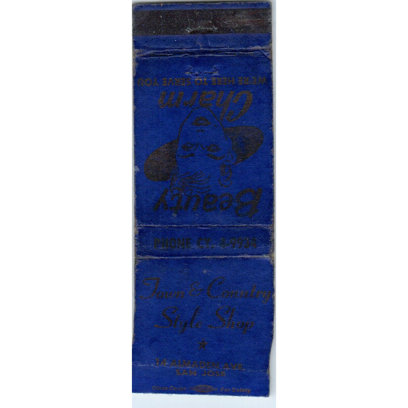 Town & Country Style Shop San Jose CA Advertising Matchbook Cover MM9-2
