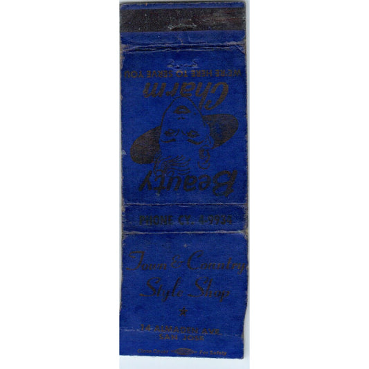 Town & Country Style Shop San Jose CA Advertising Matchbook Cover MM9-2