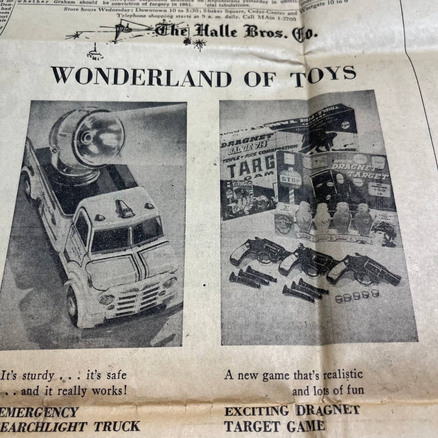 Vintage Cleveland News November 15, 1955 Airline Bomb Adlai Stevenson DeSoto B4