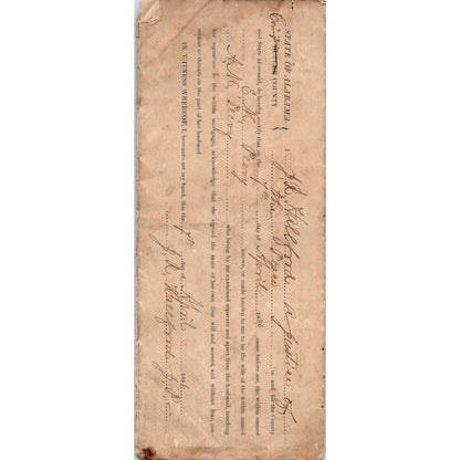 1886 Alabama Butler County Promissory Note Loan Agreement Georgiana AL AD6