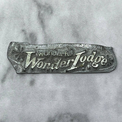Vintage Printing Letterpress Printers Block Plate Wonderful Wonder Lodge SE835
