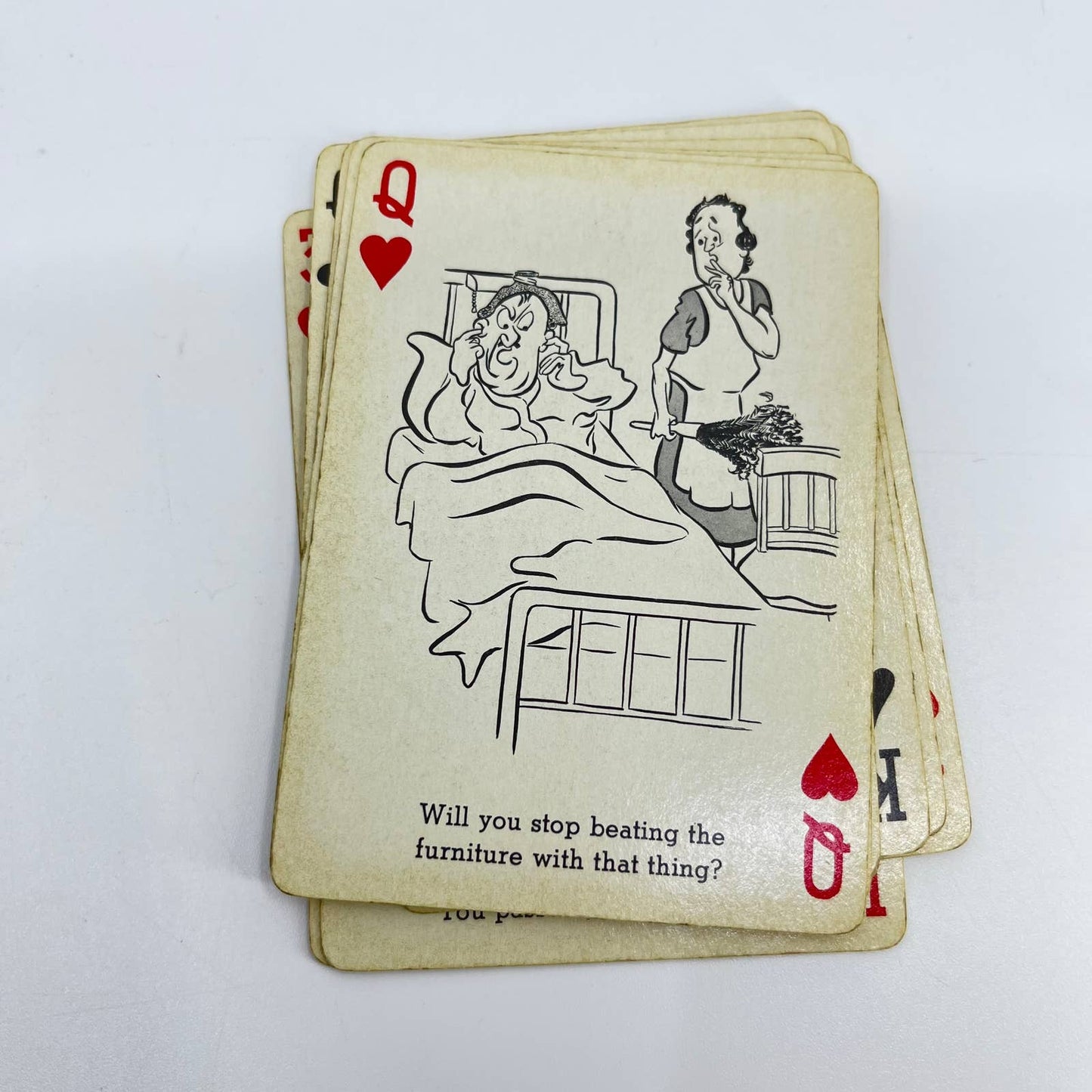 1950s Mid Century "Cheer-Up" Playing Cards Cartoons on Cards Complete Set TE3