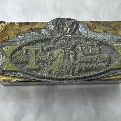 Vintage Printers Block Plate Mr. Third Valet Anthropomorphic Bunny Rabbit TJ517