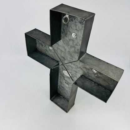 FAITH WALL CROSS GENUINE LEATHER & GALVANIZED METAL 12 x 10” TD4