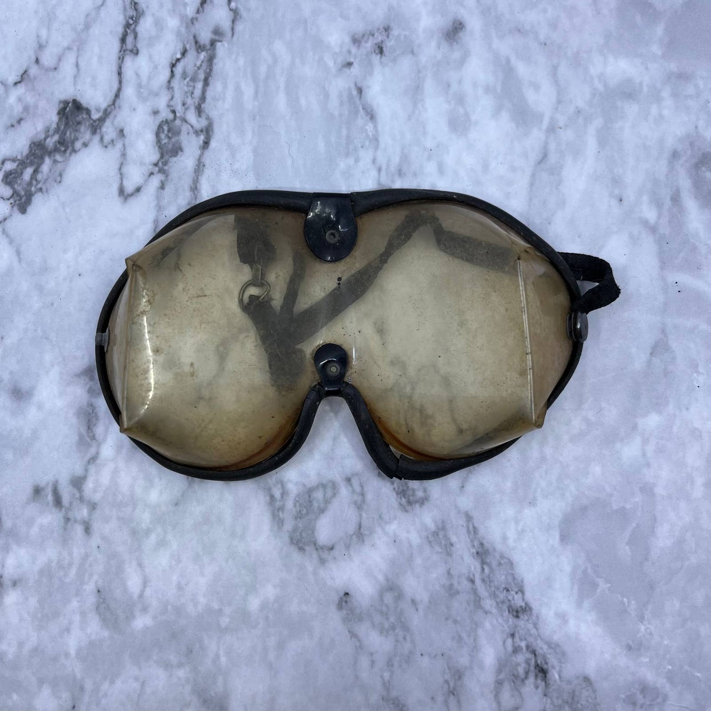 Vintage Skydiving Goggles Orange Tint TF6