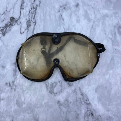 Vintage Skydiving Goggles Orange Tint TF6