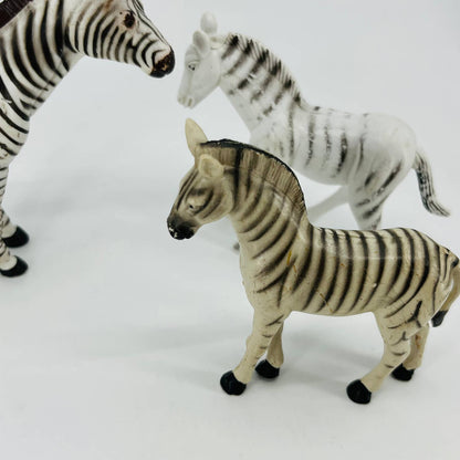 Vintage Lot of 3 ZEBRA Figure Figurines Funrise AAA TB6