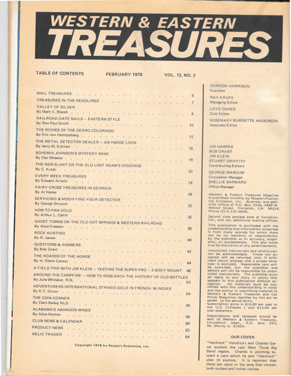 Western & Eastern Treasures Magazine - Gold Metal Detecting Feb 1978 M4